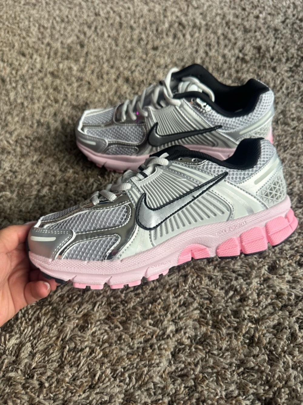 Nike Women’s Silver, Pink & Black Running Shoes